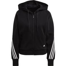 Adidas Sportswear Wrapped 3-Stripes Full-Zip Hoodie - Black/White