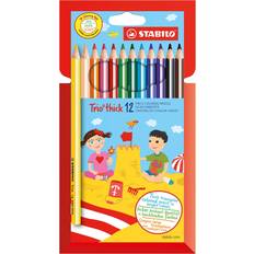 Stabilo Trio Thick Triangular Coloured Pencils 12-pack