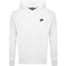 Damen - Polyester Pullover Nike Sportswear Club Fleece Pullover Hoodie - White/Black