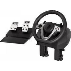 Nintendo Switch Ratt - og pedalsett Genesis Seaborg 400 Driving Wheel (PC/ Xbox One/ PS4/ Switch) - Silver/Black