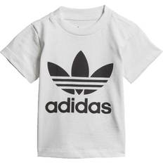 1-3M T-skjorter Adidas Infant Trefoil T-shirt - White/Black (DV2828)