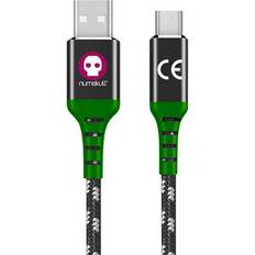 Numskull Xbox Series X 4M USB C Braided Charging Cable - Black/Green