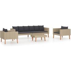 VidaXL Gartenmöbel vidaXL 3059332 Lounge-Set, 1 Bord inkl. 2 Stolar & 1 Soffor