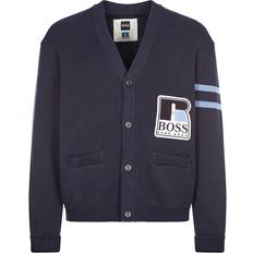 Cotton - Unisex Cardigans Hugo Boss Krussel Cardigan Unisex - Dark Blue