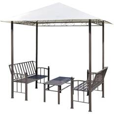 vidaXL Garden Pavilion with Table and Benches