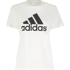 Adidas Dame T-skjorter & Singleter Adidas Women's Loungewear Essentials Logo T-shirt - White/Black