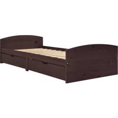 vidaXL Bed Frame with 2 Drawers 47.5cm Bettrahmen 90x200cm