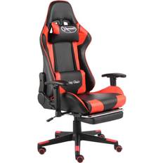 vidaXL Swivel Footrest Gaming Chair - Black/Red