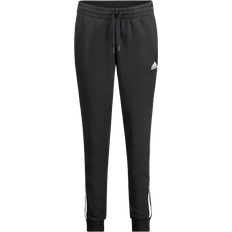 Adidas Dame - Joggebukser Adidas Women's Essentials French Terry 3-Stripes Joggers - Black/White