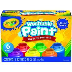 Water Based Water Colors Crayola Washable Kids Paint 6-pack