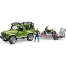 Bruder Land Rover Defender with Trailer & Ducati Scrambler