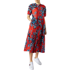 Midikjoler - Røde Tommy Hilfiger Floral Print Relaxed Fit Maxi Dress - Hot House Floral/Fireworks