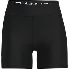 Polyester - Women Base Layers Under Armour HeatGear Armour Mid-Rise Middy Shorts Women - Black