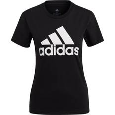 Adidas Dame - Hettegensere Overdeler Adidas Women's Loungewear Essentials Logo T-shirt - Black/White