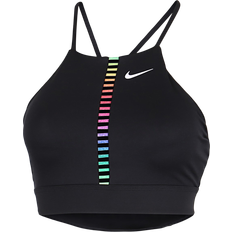 Nike Women's Dri-FIT Indy Sports Bra Padded V-Neck Black Size XL