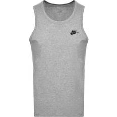 Nike Men Tank Tops Nike Sportswear Club Men's Tank - Dark Grey Heather/Black