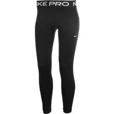 Polyester Hosen Nike Girl's Pro Dri-FIT Leggings - Black/White (DA1028-010)