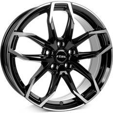 17" - 5/114,3 Autofelgen Rial Lucca Diamond Black Polish 7.5x17 5/114.3 ET50 CB67.1