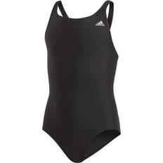 Svarte Badedrakter adidas Girl's Solid Fitness Swimsuit - Black (DY5923)
