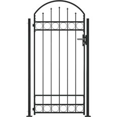 Porter vidaXL Gate with Arched Top and 2 Posts 105x204cm