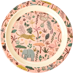 Tallerkener & skåler Rice Melamine Kids Plate Jungle Animals Print