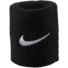Herre - Svarte Svettebånd Nike Swoosh Wristband 2-pack - Black/White