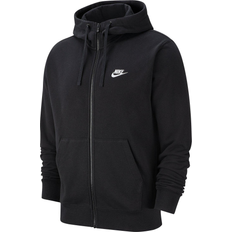 Klær Nike Club Full-Zip Hoodie - Black/Black/White