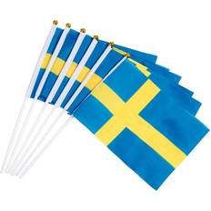 Hisab Joker Decor Swedish Hand Flag Blue/Yellow 6-pack