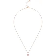 Ted Baker Hannela Heart Pendant Necklace - Rose Gold/Transparent