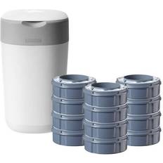 Kunststoff Windeleimer Tommee Tippee Twist & Click Nappy Disposal Bin Starter Kit with 12 Refills