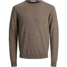Jack & Jones Merino Wool Knitted Sweater - Beige/Oatmeal