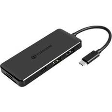 Transcend Minnekortlesere Transcend 6-in-1 USB Type-C Card Reader with Hub HUB5C