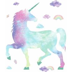 RoomMates Galaxy Unicorn Peel and Stick Giant Wall Decal with Glitter