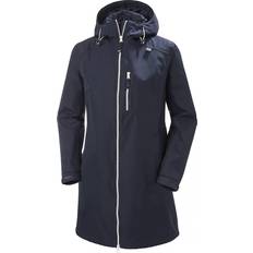 XXXS Rain Jackets & Rain Coats Helly Hansen Women's Long Belfast Jacket - Navy