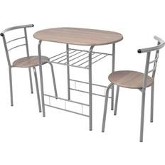 Natur Spisegrupper vidaXL Breakfast Bar Spisegruppe 53x80cm 3st