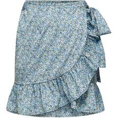 Blau - Damen - Miniröcke Only Olivia Wrap Skirt - Blue/Dusk Blue