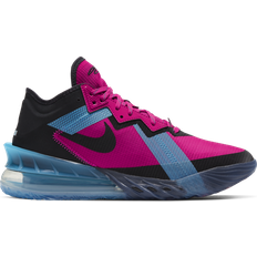 Multicolored - Women Basketball Shoes Nike LeBron 18 Low Neon Nights - Fireberry/Light Blue Fury/Pure Platinum/Black