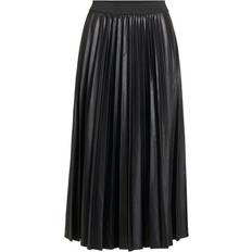 Midiröcke - Polyester Vila Nitban Pleated Midi Skirt - Black