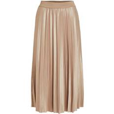 Midiröcke Vila Nitban Pleated Midi Skirt - Beige/Sandshell