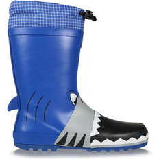 Gummistiefel Regatta Kid's Mudplay Dinosaur Wellingtons - Shark Nautical Blue