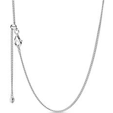 Silver - Women Necklaces Pandora Curb Chain Necklace - Silver