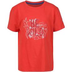 Regatta Kid's Bosley III Printed T-Shirt - Fiery Coral Wild Print (RKT106-2CC)