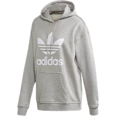 Adidas Women's Adicolor Trefoil Hoodie - Medium Grey Heather