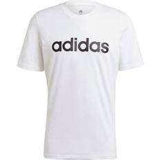 adidas Essentials Embroidered Linear Logo T-shirt Men - White/Black