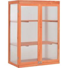 vidaXL Greenhouse 75x47x10cm Holz Polykarbonat