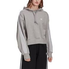 Adidas Women's Adicolor Classics Crop Hoodie - Medium Grey Heather