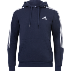 Adidas Essentials Fleece Cut 3 Stripe Hoodie - Legend Ink/White