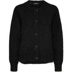 Polyester Cardigans Selected Wool Blend Cardigan - Black