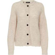 Polyester Cardigans Selected Wool Blend Cardigan - Beige/Birch