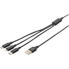 USB A - USB C/USB B Mirco/Lighting 1m